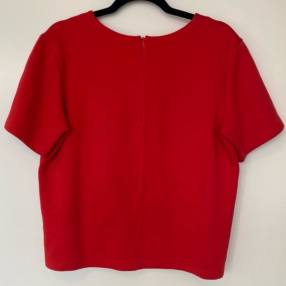 Adidas Originals Women Red Trefoil Logo Top - Picture 3 of 7